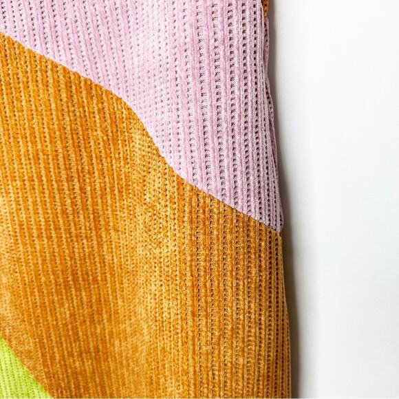 HUTCH Jordy Dress Copper Colorblock Chenille Knit Dress NWT in XL - Picture 4 of 8